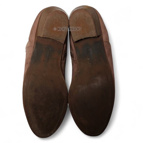 Madeline Girl Tabitha 2 Faux Suede Ankle Boots Taupe Size 9.5 Women - Picture 10 of 13